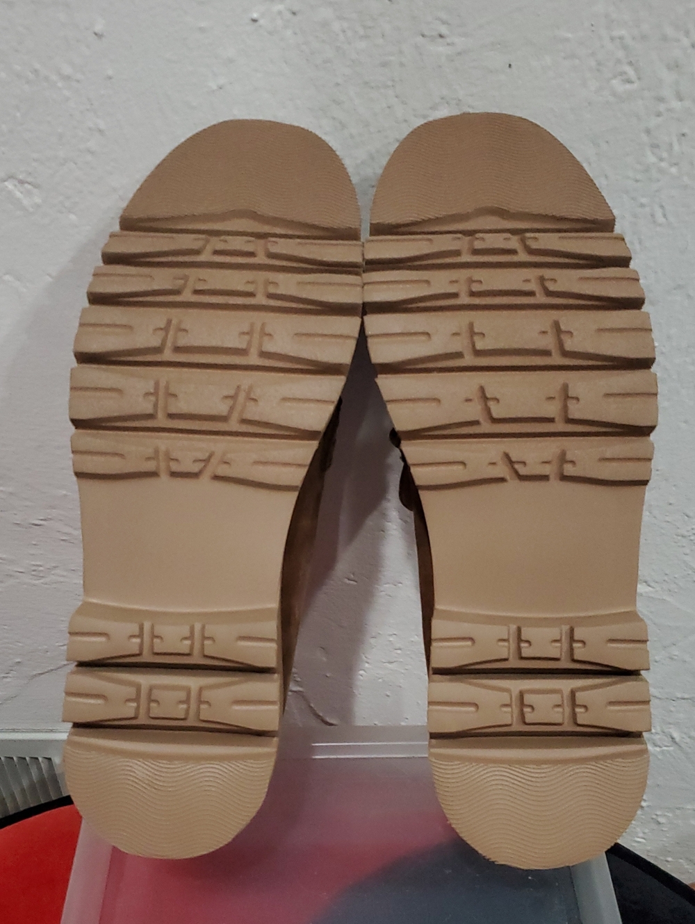 2 Pair Hey Girl by Corkys Literally Tan Suede Loafer Chunky Chain Size 11 - Picture 13 of 15